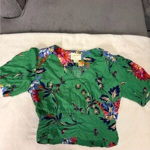 Anthropologie Maeve Multicolor Floral Top